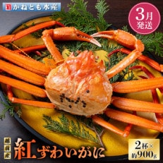 ≪浜茹で≫越前産 紅ずわいがに × 2杯【3月発送分】