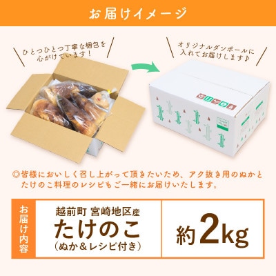 越前町宮崎地区産 たけのこ 約2kg(数量限定)