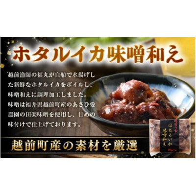 調理済 解凍するだけ ! 越前町産 味噌あえ ホタルイカ 計600g(120g × 5P)