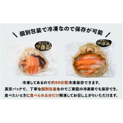 蟹の食べ比べ「ずわいがに × 6パック せいこがに × 9パック」甲羅盛り セット※のし無