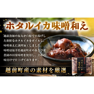 調理済 解凍するだけ ! 越前町産 味噌あえ ホタルイカ 計960g(120g × 8P)