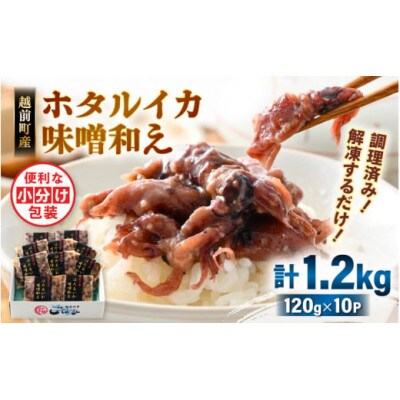 調理済 解凍するだけ ! 越前町産 味噌あえ ホタルイカ 計1.2kg