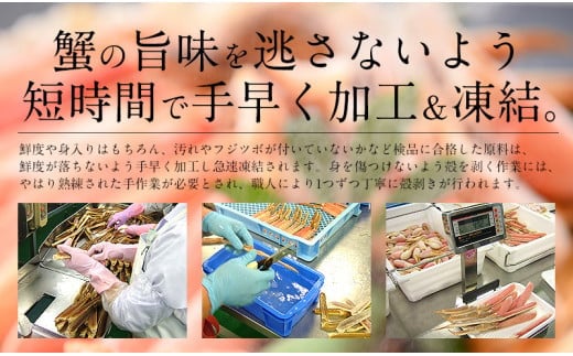 カット済み生ずわい蟹 約1.2kg (600g × 2箱) [e70-b003]