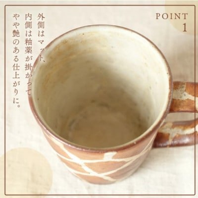 【越前焼】マグカップ キリン柄 Mサイズ 1個 風来窯