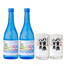 泡盛　島うらら720ml2本/グラス2個