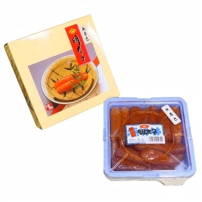 宮近の無着色辛子明太子450g　化粧箱・包装紙付　1本物めんたいこ
