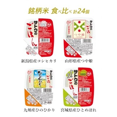 サトウのごはん　銘柄米食べ比べセット　24個