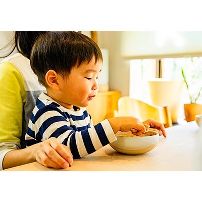 信楽焼 こどものうつわ(大)火色&白セット codomono-04set