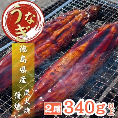 国産徳島県産 うなぎ蒲焼 こだわりの炭火焼 大きめ2尾