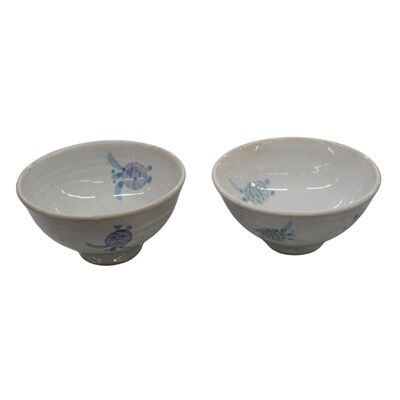 【巣林窯】ウミガメ夫婦茶碗