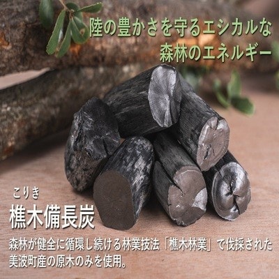 【森林の豊かさを守るエシカルな備長炭】樵木(こりき)備長炭12キロ