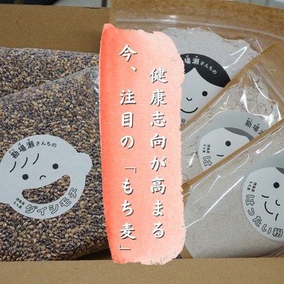 徳島県美波町産もち麦セット(もち麦500g×2袋・もち麦粉500g・はったい粉200g×2袋)