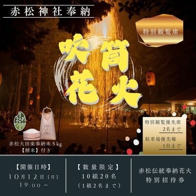 【数量限定】赤松伝統奉納花火の特別招待券_徳島県美波町