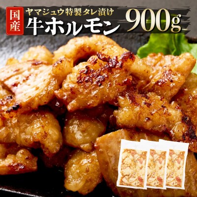 ヤマジュウの特製タレ漬け!国産牛ホルモン900g