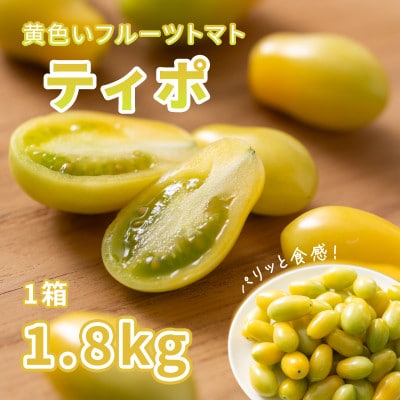 パリッと食感の黄色いフルーツトマト「ティポ」1.8kg(1箱)