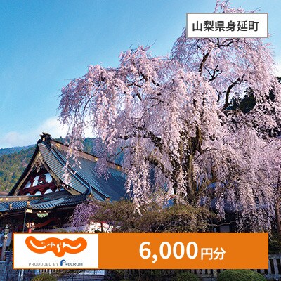 【じゃらんふるさと納税クーポン】 山梨県身延町でつかえる6,000円 クーポン