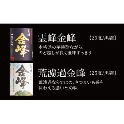 【蔵元直送】宇都酒造 本格芋焼酎 1.8L×2本(霊峰金峰/荒濾過金峰) いも焼酎 飲み比べ 贈答用