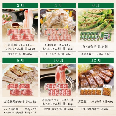 【ブランド豚定期便 全6回】鹿児島茶美豚 お肉とお惣菜の定期便 JA食肉かごしま