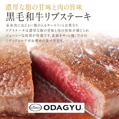 【プレミアムブランド】鹿児島県産黒毛和牛「小田牛」 リブステーキ 計400g(約200g×2枚)