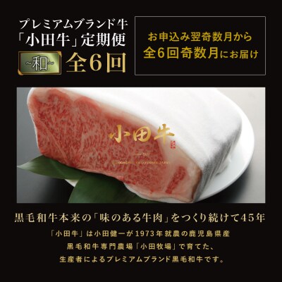 【全6回 プレミアムブランド和牛「小田牛」定期便 (～和～)】 鹿児島県産黒毛和牛