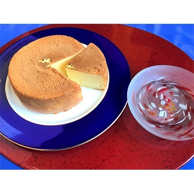天野酒ケーキ1個(1ホール)・天野酒ゼリー5個詰め合わせ　