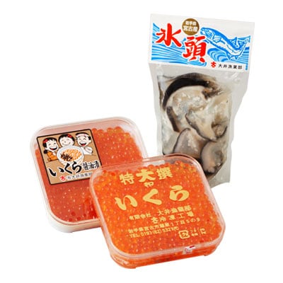 【三陸宮古・大井漁業部】　塩いくら、いくら醤油漬、氷頭なます　食べ比べセット