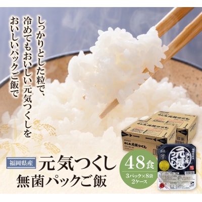 無菌包装米飯　福岡県産 元気つくし(48パック)