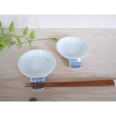 【波佐見焼】一輪花カレー皿×ハンディ小皿 4点セット WB31