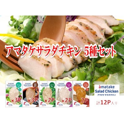 アマタケサラダチキン 5種セット(計12個)