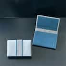 伝統織物双子織を使用した名刺入れ(ブルーグリーン)