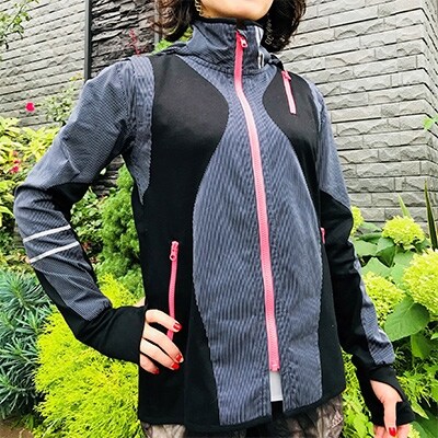 伝統織物【双子織】　トラックジャケット【ピンク:Sサイズ】※ユニセックス