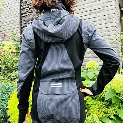 伝統織物【双子織】　トラックジャケット【エメラルドグリーン:Lサイズ】※ユニセックス