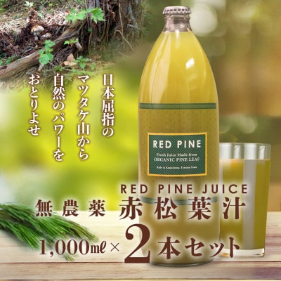 【松茸山の恵み】赤松葉ジュース1000ml×2本