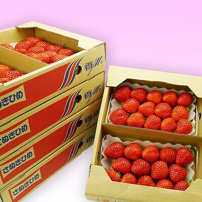 【特秀品】香川産のさぬき姫いちご!10パックの箱詰め
