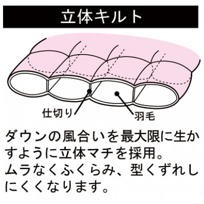 ロイヤルゴールドラベル羽毛掛けふとん ダブルサイズ　ピンク系【越後ふとん】