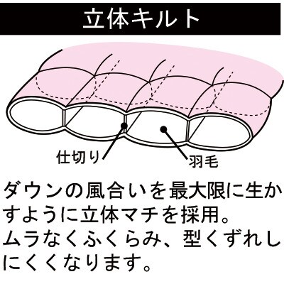ロイヤルゴールドラベル羽毛掛けふとん シングルサイズ　ピンク系【越後ふとん】