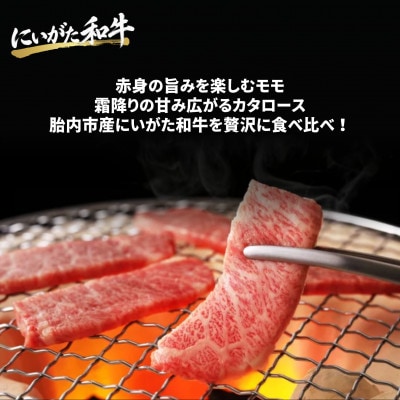 【にいがた和牛】焼肉 モモ・肩ロース 食べ比べセット 計1.6kg(400g×4) 黒毛和牛