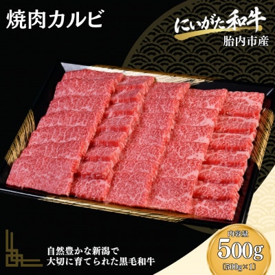 【にいがた和牛】焼肉カルビ 500g×1 胎内市産 黒毛和牛 バーベキュー