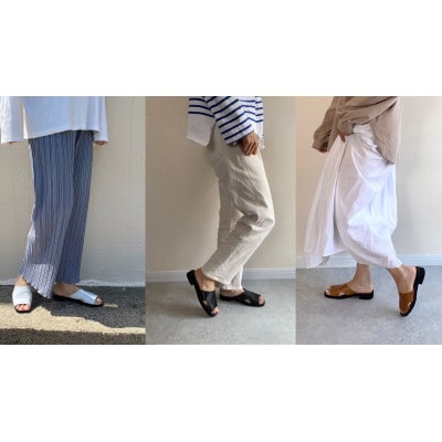 WRAP SANDALS/ラップサンダル　 ホワイト×ブラック　23(23.0～23.5cm)