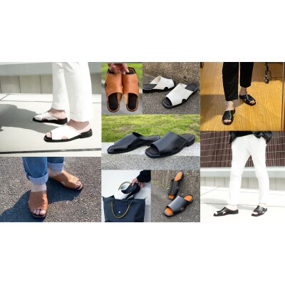 WRAP SANDALS/ラップサンダル　 ブラック×キャメル　27(27.0～27.5cm)