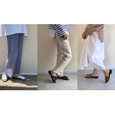 WRAP SANDALS/ラップサンダル　 キャメル×ブラック　24(24.0～24.5cm)