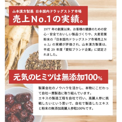 山本漢方の無添加高麗人参粒100%(30日分×3袋)[027Y03]