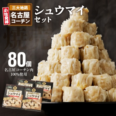 名古屋コーチン肉100%使用 シュウマイ80個(20個×4箱)[003D05]