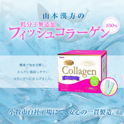 山本漢方の低分子　無添加フィッシュコラーゲン100%(合計125スティック)[027Y04]