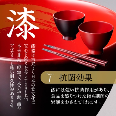 尾州塗麻布着夫婦箸と夫婦椀セット[021A01]