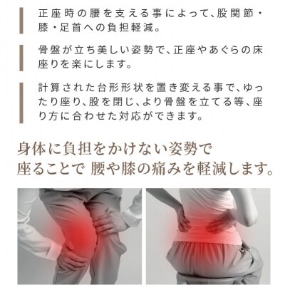 正座・あぐら用クッション「腰座」(サイズ04×ブラック)[023M05-6]