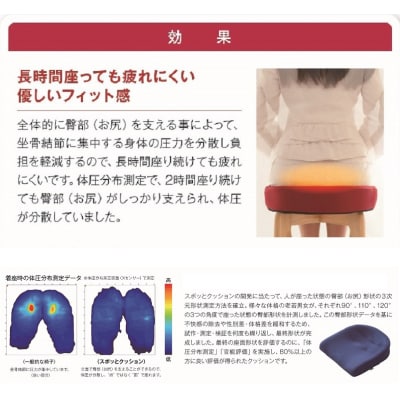 スポッとクッション　(3)ブラウン　長時間座っても疲れにくい[023M01-03]