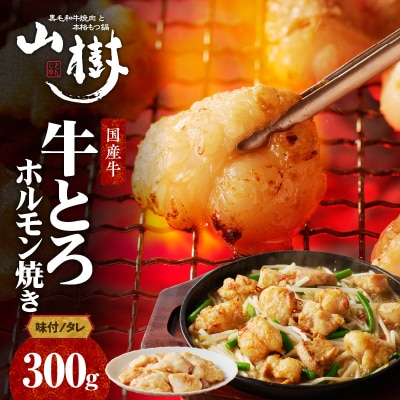 山樹の国産牛とろホルモン焼き(味付/タレ)　300g [047R16]