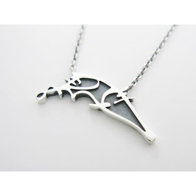 織田信長公　麒麟の花押ペンダントネックレス　45cm [016K01-02]