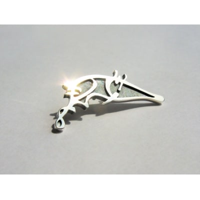 織田信長公　麒麟の花押ブローチ(小)[016K03]